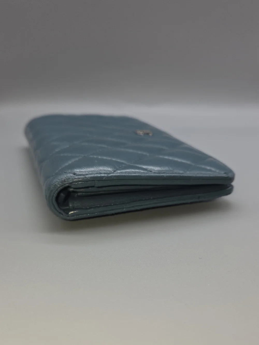 💙CHANEL Authentic Blue Dusk Leather Clutch/Wallet💙